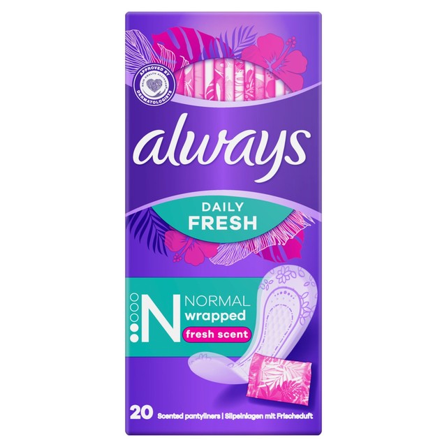 Always panty liners dailies scented 20 pack - British product
