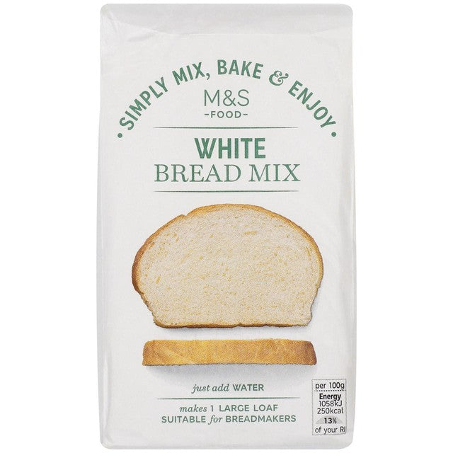 M&S white bread mix 500g, imported from the UK