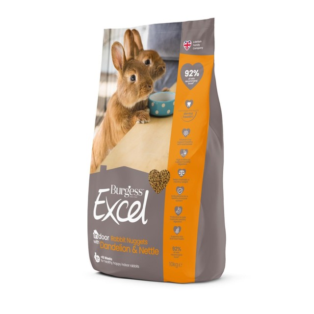 Burgess indoor rabbit food nuggets 10kg - British product