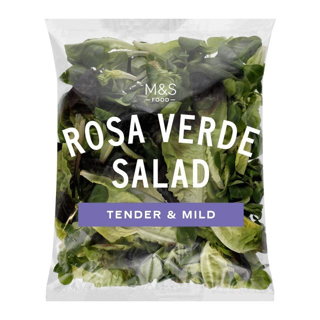 M&S Rosa Verde mixed leaf salad 140g, imported from the UK