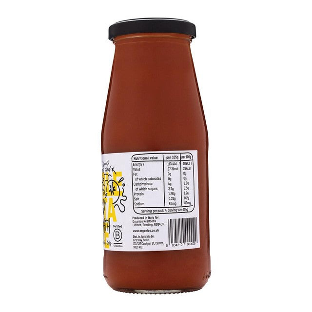 Realfoods by Organico organic cherry tomato passata 420g, imported from the UK