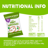 Kiddylicious apple wriggles baby snacks 12g, UK version