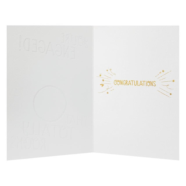M&S engagement card 'You're Engaged' gold foil - British product