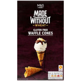 M&S gluten free waffle cones 120g, imported from the UK