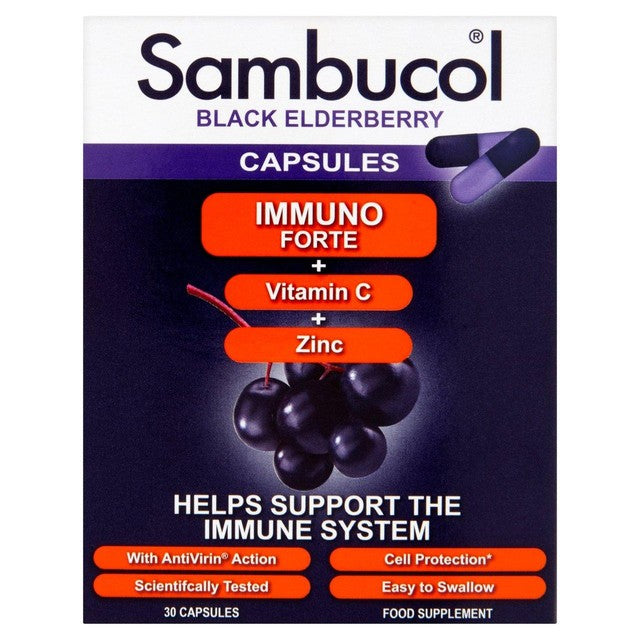 Sambucol Immuno Forte Capsules 30 capsules (British brand)