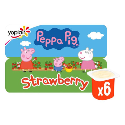 M&S Peppa Pig Kinder Erdbeer-Joghurt Becher 6 x 45g - Online kaufen bei McGrocer