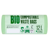 BioBag 12L compostable caddy bin liners - British product