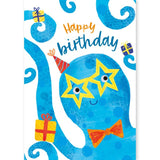 Abacus children's birthday cards mixed designs 10 per pack - British product