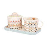 Cath Kidston ceramic sugar and milk jug set stoneware (British brand)
