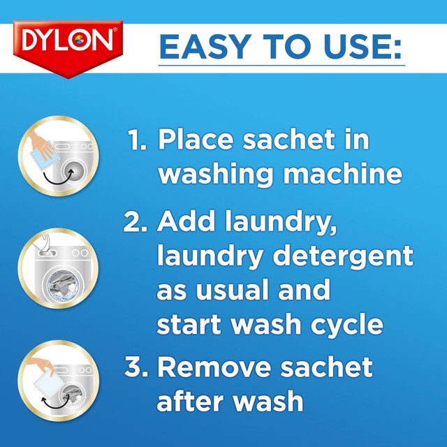 Dylon Ultra Whitener Laundry Sachets 5 Pack - British product