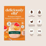 Deliciously Ella Peanut Instant Overnight Oats 360g - British product