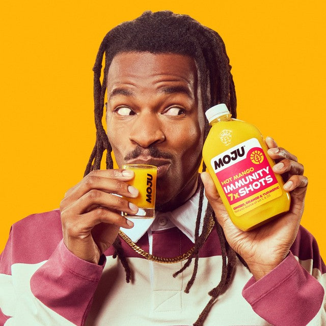 Moju Hot Mango Immunity Shot 420ml, imported from the UK