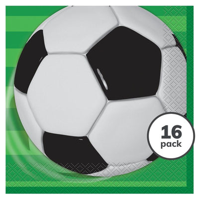 M&S Unique Party Football Paper Napkins 16 Pack- Buy online at McGrocer
