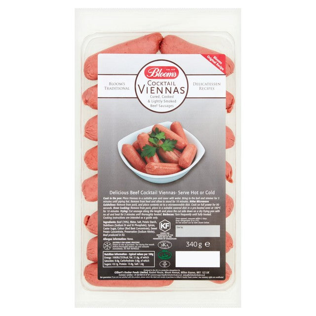 Blooms beef cocktail sausages 340g - British product