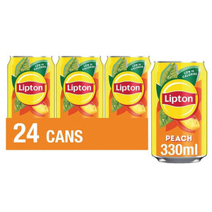 Peach Flavoured Ice Tea Low Calorie Drink in 330ml Cans, 24-Pack