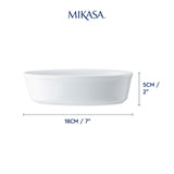 Mikasa Chalk Porcelain Oval Pie Dish 500ml, imported from the UK