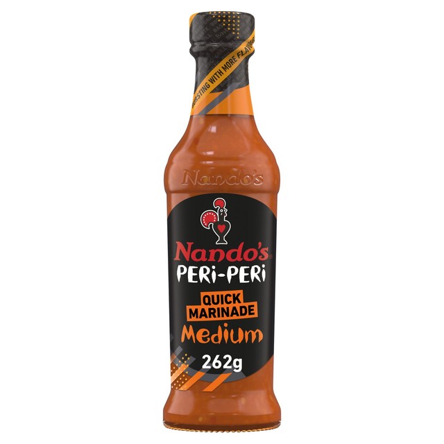 Nando's Medium Peri-Peri Marinade 262g, imported from the UK
