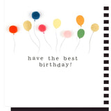 Caroline Gardner balloon birthday card 146 x 140mm - British product