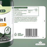 Natures Aid Vitamin E supplements 60 soft gels, imported from the UK