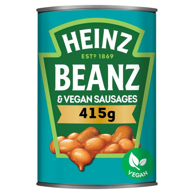 M&S Heinz Plant-Based Beanz & Sausages Baked Beans 415g- Buy online at McGrocer