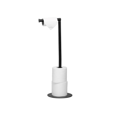 M&S Addis Free Standing Metal Toilet Roll Holder Black- Buy online at McGrocer