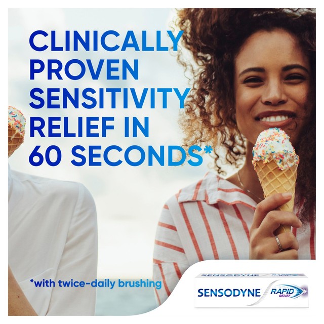 Sensodyne Rapid Relief toothpaste travel size 15ml, imported from the UK