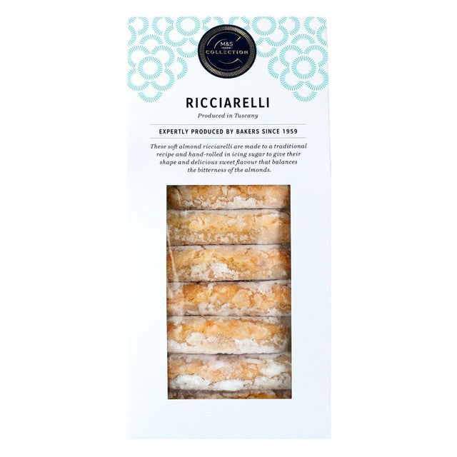 M&S Italian Ricciarelli almond biscuits 175g, imported from the UK