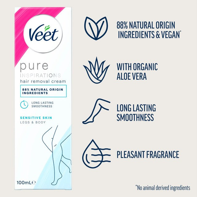 Veet sensitive hair removal cream 100ml (British brand)
