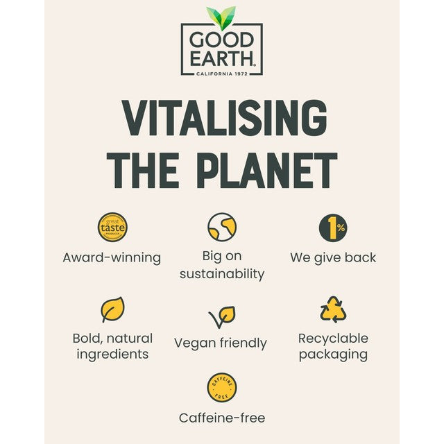 Good Earth Lemon, Ginger & Turmeric flavoured tea bags 15 count, UK version