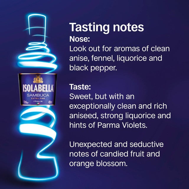Isolabella Sambuca liqueur 70cl, UK version
