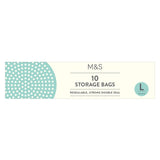 M&S M&S Large Resealable Storage Bags 10 Pack- Buy online at McGrocer