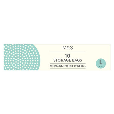 M&S M&S Large Resealable Storage Bags 10 Pack- Buy online at McGrocer