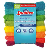 M&S Spontex Microfibre Cloths Value Pack 8 Pack Microfibre Cleaning Cloths- Buy online at McGrocer