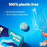 OceanSaver plastic free eco dishwasher tablets 100 pack (British brand)