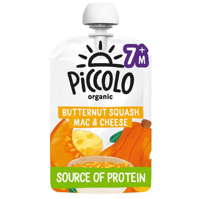 M&S Piccolo Butternut Squash Organic Mac & Cheese Baby Food Pouch 130g for 7+ Months- Buy online at McGrocer