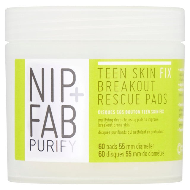 Nip+Fab Teen Skin Blemish Fighting Pads 80ml, imported from the UK