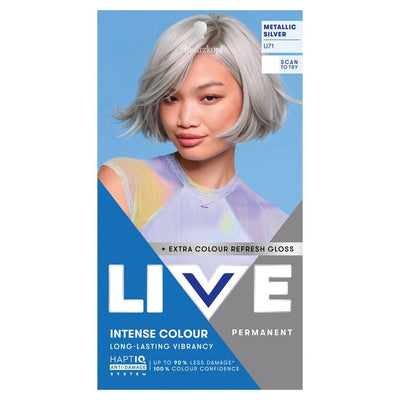 M&S Schwarzkopf LIVE Intense Colour U71 Metallic Silver Permanent Silver Hair Dye- Buy online at McGrocer