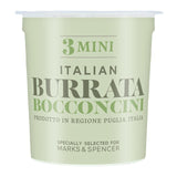 M&S 3 Mini Italian Burrata Bocconcini Soft Cheese 420g