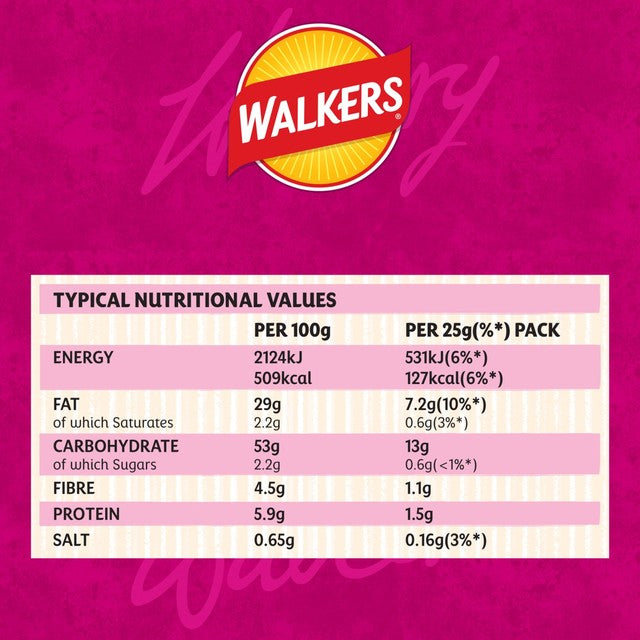Walkers Prawn Cocktail Potato Crisps 6 Pack (British brand)