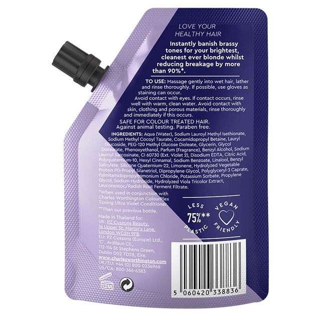 Charles Worthington Toning Ultra Violet Shampoo 75ml - British product