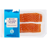 Ocado Skinless Salmon Mid Tail Fillets 2 Pack 240g