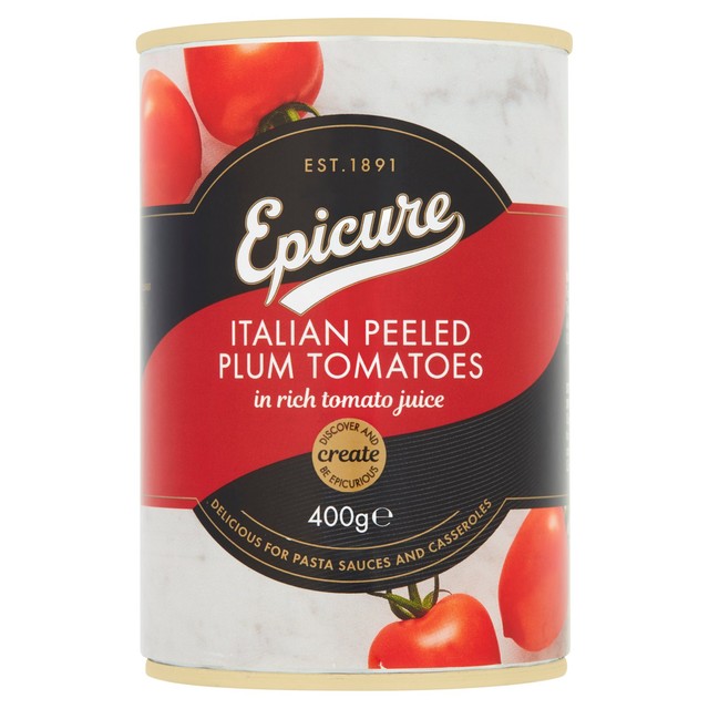 Epicure Italian Peeled Plum Tomatoes 400g - British product