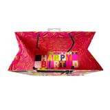 Deva Designs neon pink birthday gift bag medium, imported from the UK