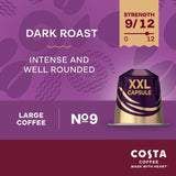Costa Dark Roast XXL coffee capsules - British product