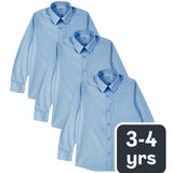 M&S boys long sleeve school shirt 3-pack age 3-4 years, imported from the UK