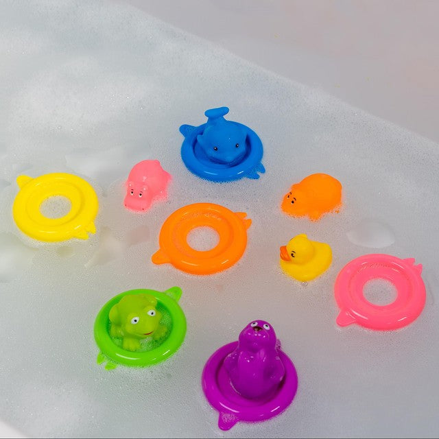 Vital Baby swim rings bath toy set with animal squirters (British brand)