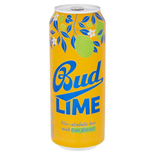 Bud Lime non-alcoholic lime beer 500ml - British product