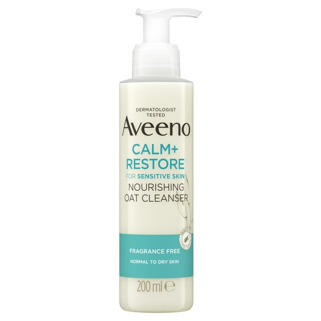 Aveeno Calm+Restore Nourishing Oat Face Wash Cleanser 200ml - British product