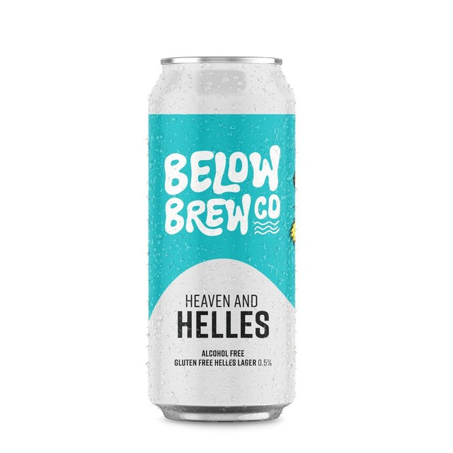 Below Brew Co Heaven and Helles alcohol-free lager 440ml - British product