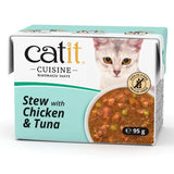 M&S Catit Cuisine Chicken & Tuna Stew Wet Cat Food 95g- Buy online at McGrocer